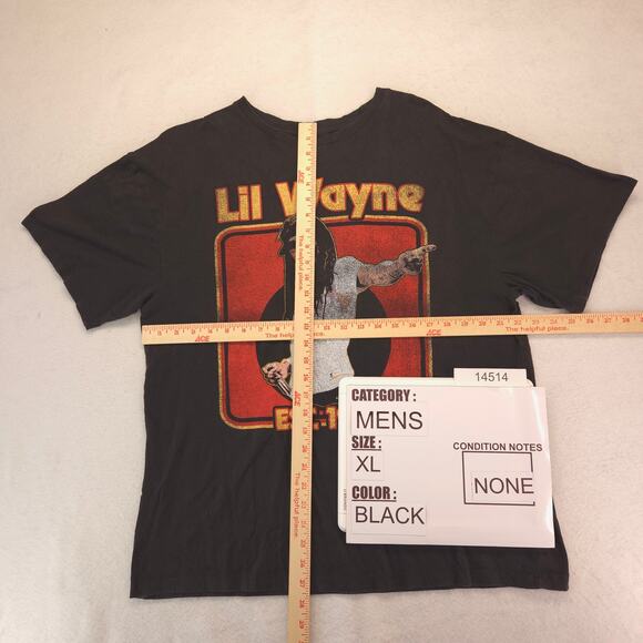 Lil Wayne Rap Graphic Crew Neck Short Sleeve T-Shirt Adult Mens Size XL Black - Picture 5 of 9